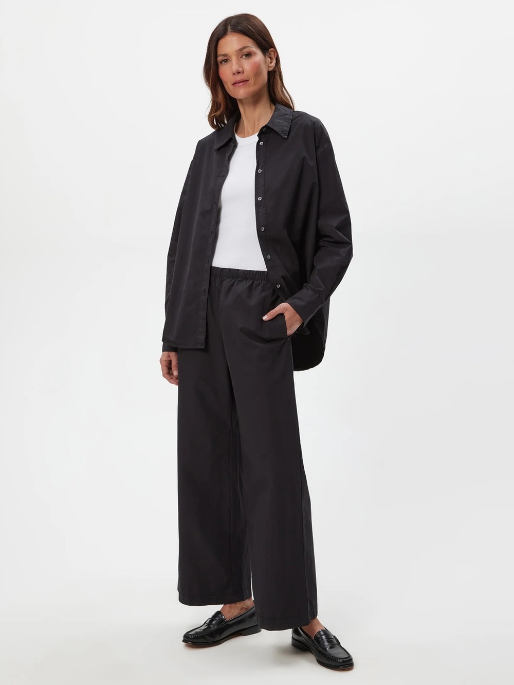 Michael Stars Taylor Wide Leg Pant black brand new tags nvr worn sz med!